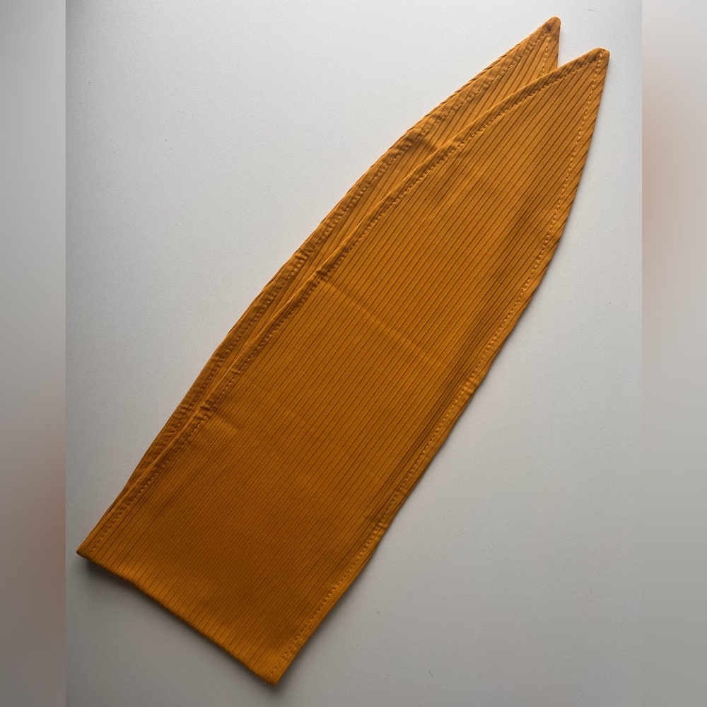 Mustard Yellow Ribbed Headband / Neck Scarf